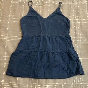 Old Navy Denim Blue Women's tank babydoll Top size S